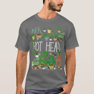 T-shirt Jardinage Plante en poches Lover Pot Head Gardener