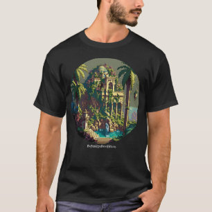 T-shirt Jardins suspendus de Babylone, texte personnalisé 
