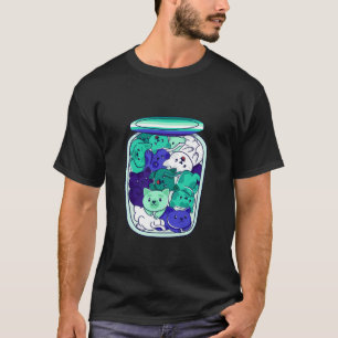 T-shirt Jarre de chats MLM Fierté MLM LGBT Drapeau masculi