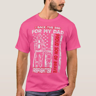 T-shirt J'Arrive Le Rouge Pour Mon Père Fier Fils Fils Fil