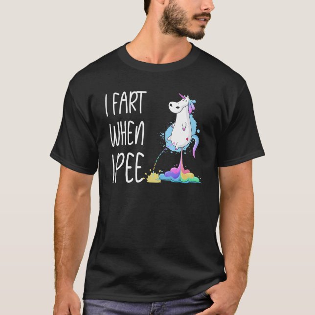 T-shirt J'Arrive Quand Je Pee Unicorn Farage 1 (Devant)