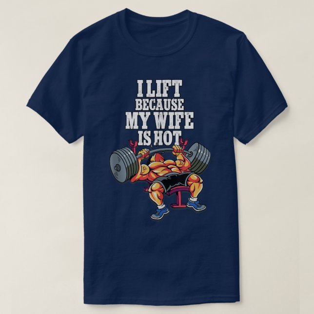 T-shirt J'Ascense Parce Que Ma Femme Est Chauffante Gymnas (Design devant)
