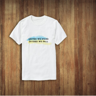 T-shirt Jaune bleu ukraine drapeau uni nous tenons une cit