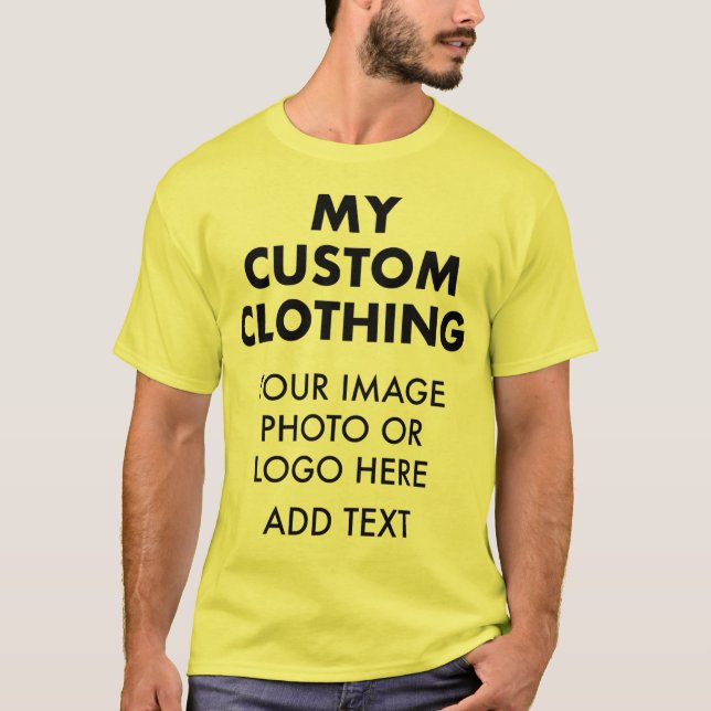 T-SHIRT JAUNE BRILLANT Personnalisé (Devant)