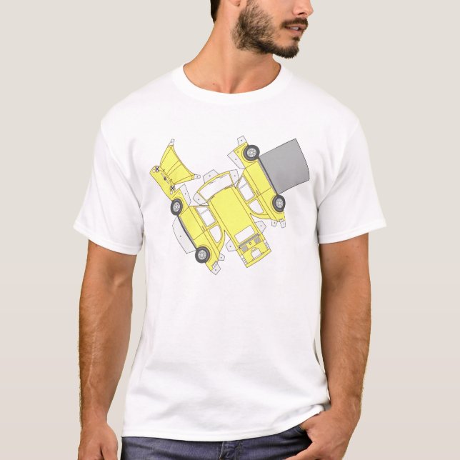 T-shirt Jaune de Fiat 500 (Devant)