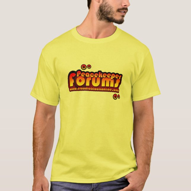 T-shirt jaune de forum de soldat de la paix (Devant)