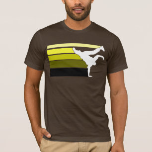 T-shirt Jaune de gradient de BBOY blanc