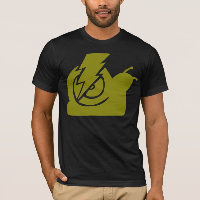 T-shirt Jaune de logo d'escargots de foudre (Devant)