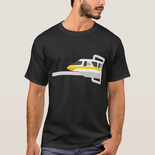 T-shirt Jaune de monorail (Devant)
