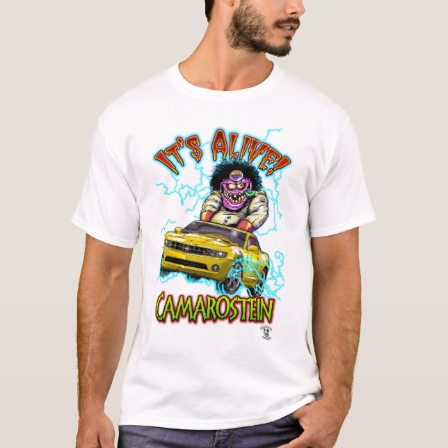 T-shirt jaune de RS de Chevy Camaro (Devant)