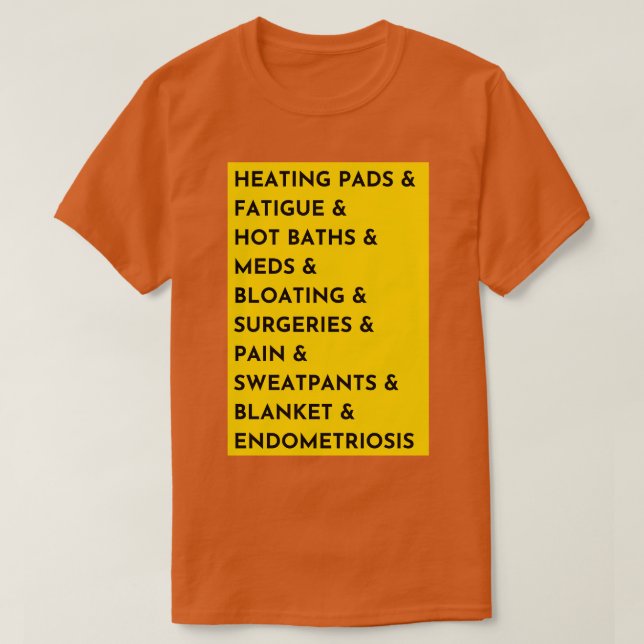 T-shirt jaune de sensibilisation à l'endométriose (Design devant)