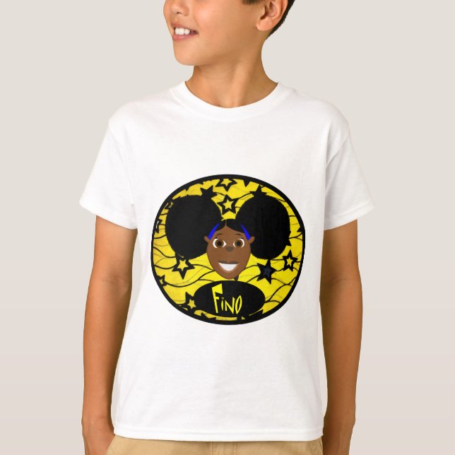 T-shirt Jaune de sourire de Fino ouvrier ! (Devant)