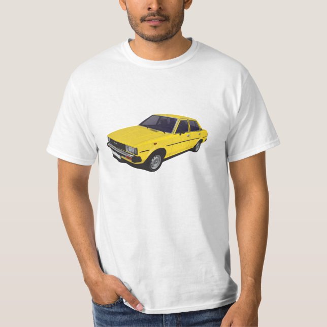 T-shirt jaune de Toyota Corolla DX E70 (Devant)