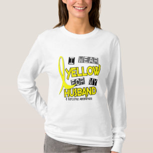 T-shirt JAUNE d'USAGE du sarcome I POUR MON MARI 37