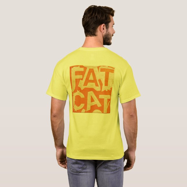 T-shirt Jaune Fat Cat (Dos entier)