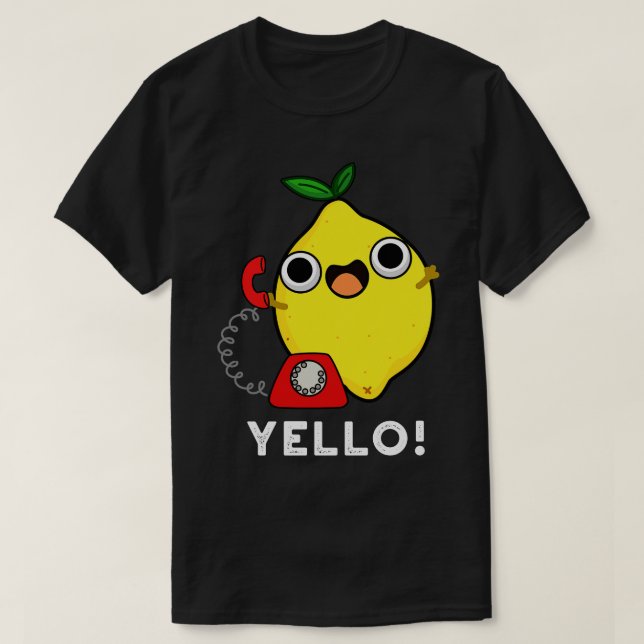 T-shirt Jaune Funny Pun de citron jaune (Design devant)