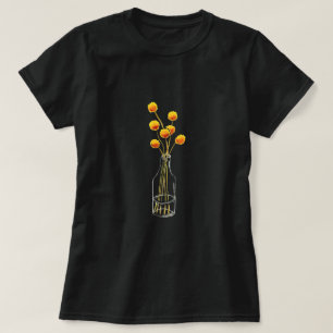 T-shirt Jaune heureux Billy Button fleurs Art australien