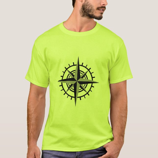 T-shirt jaune homme de Compass (Devant)