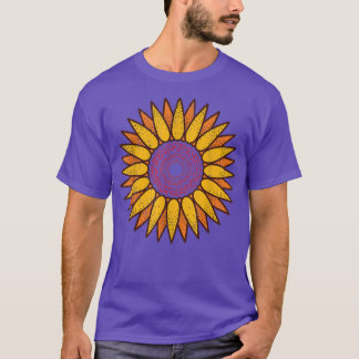 T-shirt Jaune jardinier de fleurs Hippie Floral Beau solei