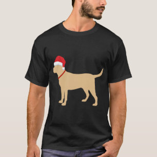 T-shirt Jaune Lab Santa Hat Cute Labrador Noël