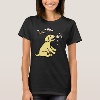 T-shirt Jaune Labrador Chiot Sweets Dream