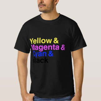 T-shirt Jaune & Magenta & Cyan & Noir