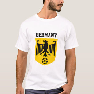 T-shirt Jaune Noir Allemagne Blason Football