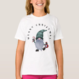 T-shirt JAUNE ORDINAIRE DE FILLE CHRISTMAS DEMI-SL