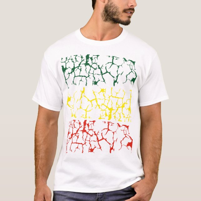 T-shirt Jaune vert. Red (Devant)