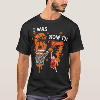 T-shirt J'avais 6 ans maintenant j'ai 7 ans Basket-ball An