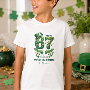 T-shirt J'avais 6 ans maintenant j'ai 7 ans Saint-Patrick
