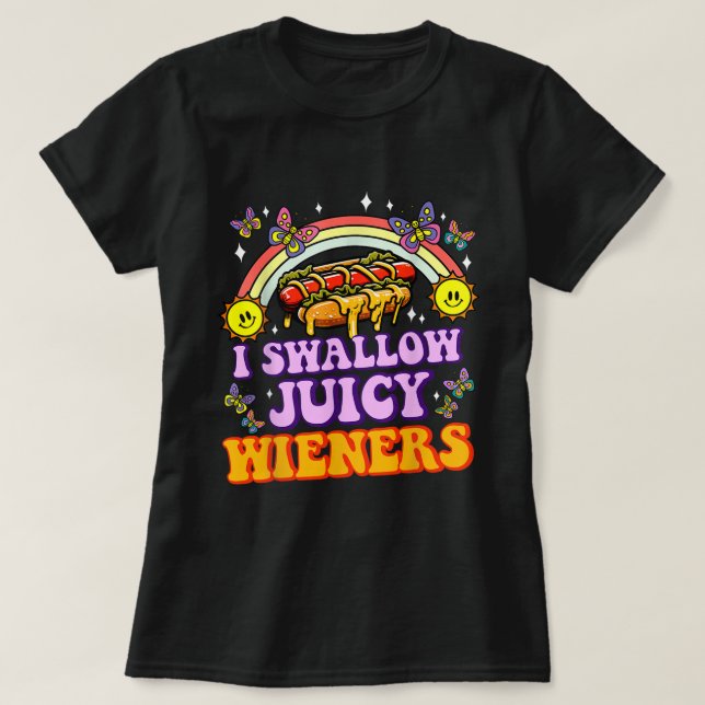 T-shirt J'avale Jictère Wiener Embarrassante Humour Adulte (Design devant)