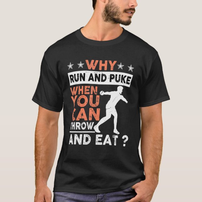 T-shirt Javelin Discus Thrower Sport Joke Athlete Hammer C (Devant)
