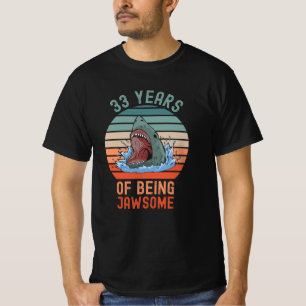 T-shirt Jaw Cadeau âgé de 33 ansEnviron 33e Anniversaire R