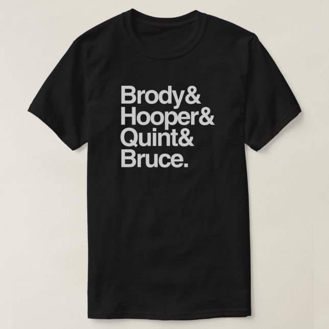 T-shirt Jaws - Brody et Hooper et Quint et Bruce Classi (Design devant)