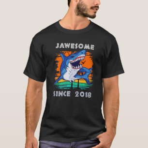 T-shirt Jawsome Awesome depuis 2018 Sharks Sea Ocean Fans 