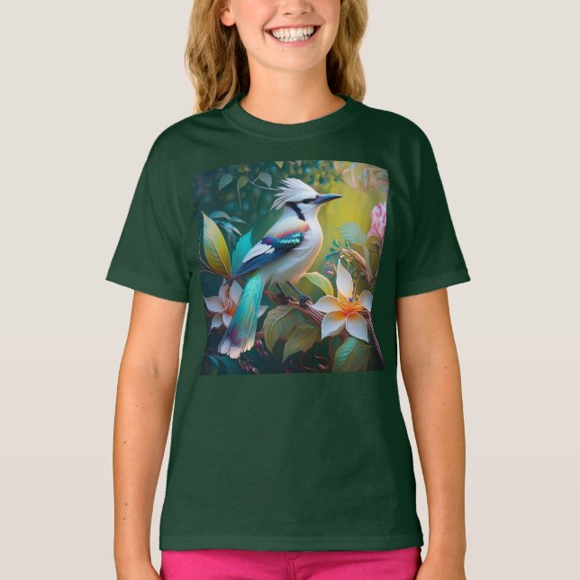 T-shirt Jay à ailes Turquoises en berceau (Devant)