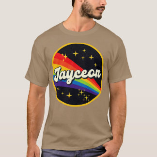T-shirt Jayceon Arc En Ciel Dans L'Espace Style Vintage