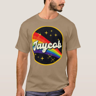 T-shirt Jaycob Arc En Ciel Dans L'Espace Style Vintage