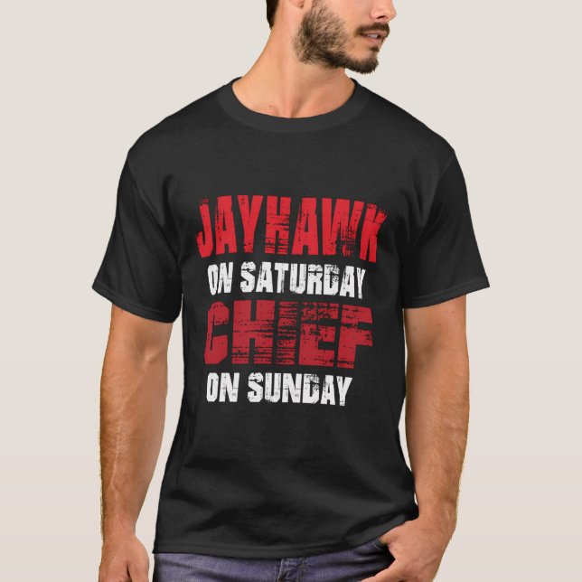 T-shirt Jayhawk Le Samedi Chef Le Dimanche Drôle Cadeau Ka (Devant)