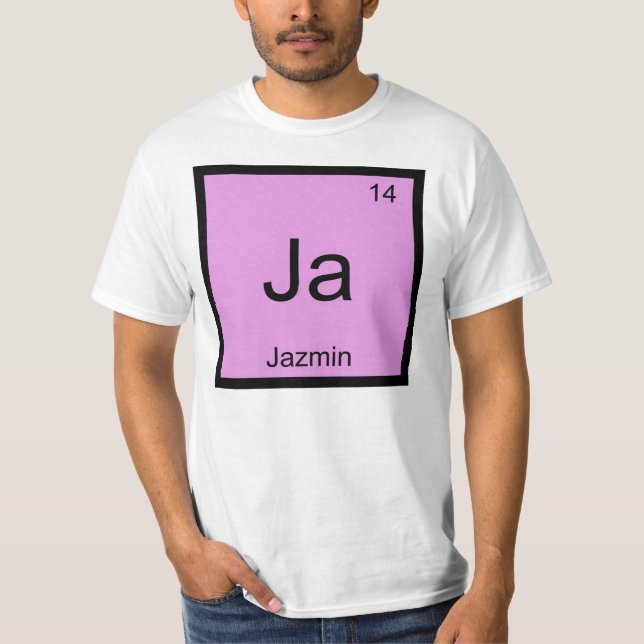 T-shirt Jazmin Nom Chimie Élément Tableau périodique (Devant)