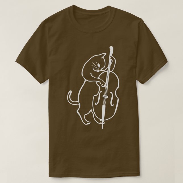 T-shirt Jazz Cat Jouer Hors Basse Double  (Design devant)