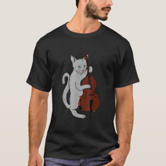 T-shirt Jazz Cat Jouer Housseline Cool de basse droit 3