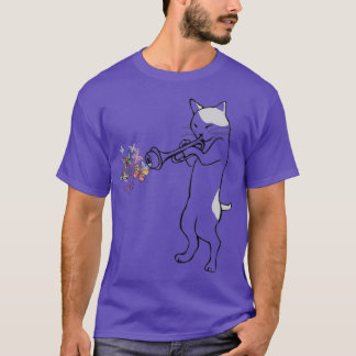 T-shirt Jazz Cat Playing Trumpet