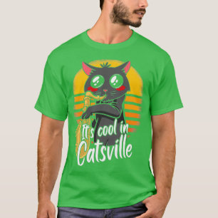 T-shirt Jazz chat jouer du saxophone pour les mélomanes