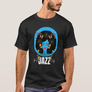 T-shirt Jazz Classy Womens African Head Wrap Black Pride