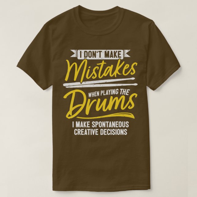 T-shirt Jazz Drummer Free Drumming Drumming Drumming Percu (Design devant)