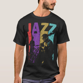T-shirt Jazz Et Plus De Jazz - Design Typographique Rétro