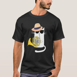 T-shirt Jazz Funk & Soul Chat Cool Mignonne Jouer Hor Fran