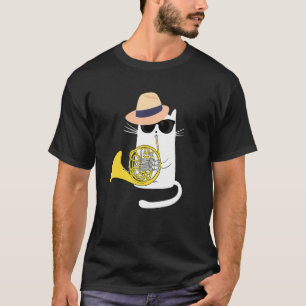 T-shirt Jazz Funk & Soul  Chat Mignon et Cool Jouant du Co